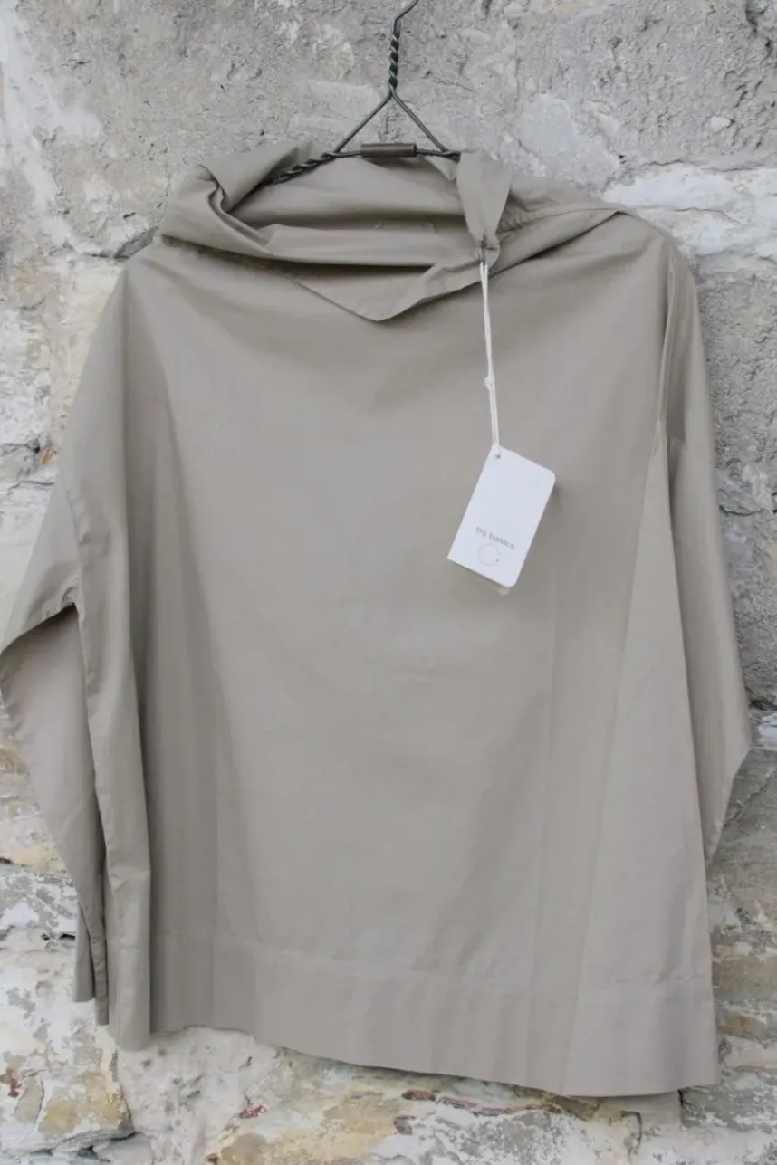 by basics Bluse 13024 im kastigen Schnitt in sand - Baumwolle & Elasthan