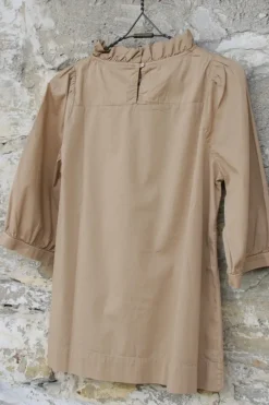 by basics Bluse 13005 in desert/caramel mit Puffärmeln - Baumwolle & Elasthan