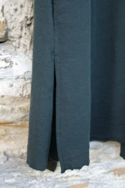 by basics lange Weste 2008 in raven/khaki - reine Öko Tex zertifizierte Merinowolle