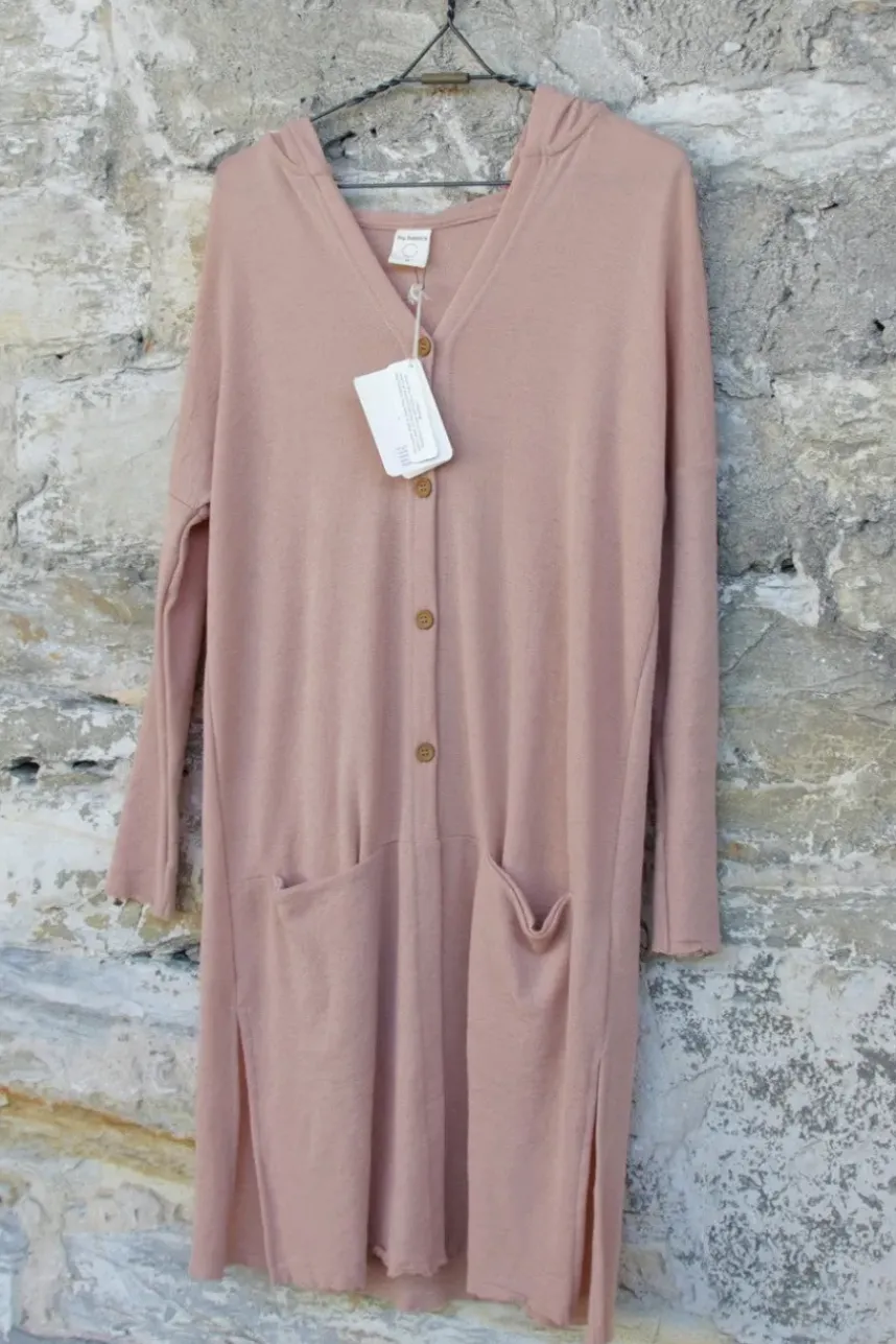 by basics Strickjacke 8009 im hellen apricot (nude) - reine, Öko Tex zertifizierte Merinowolle