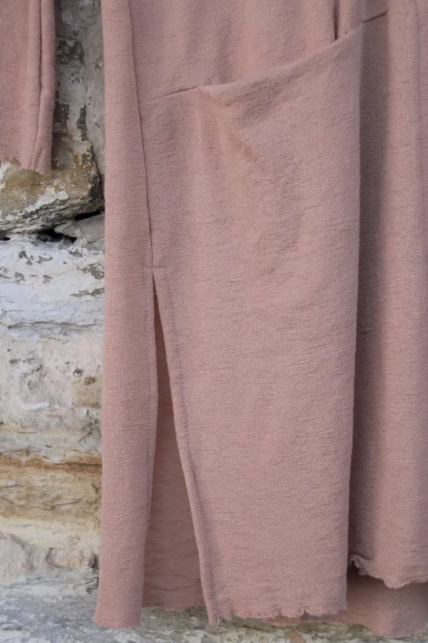 by basics Strickjacke 8009 im hellen apricot (nude) - reine, Öko Tex zertifizierte Merinowolle