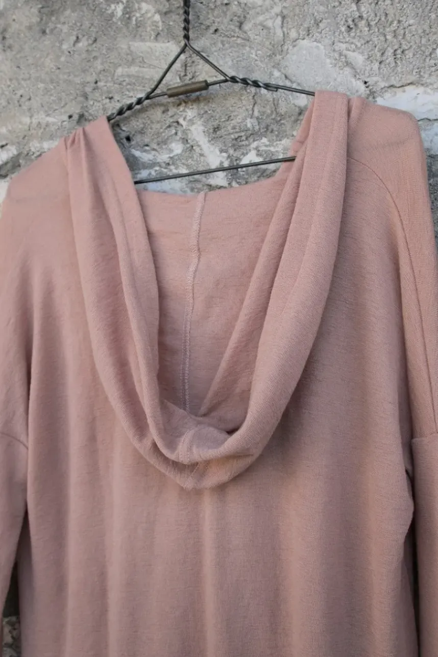 by basics Strickjacke 8009 im hellen apricot (nude) - reine, Öko Tex zertifizierte Merinowolle