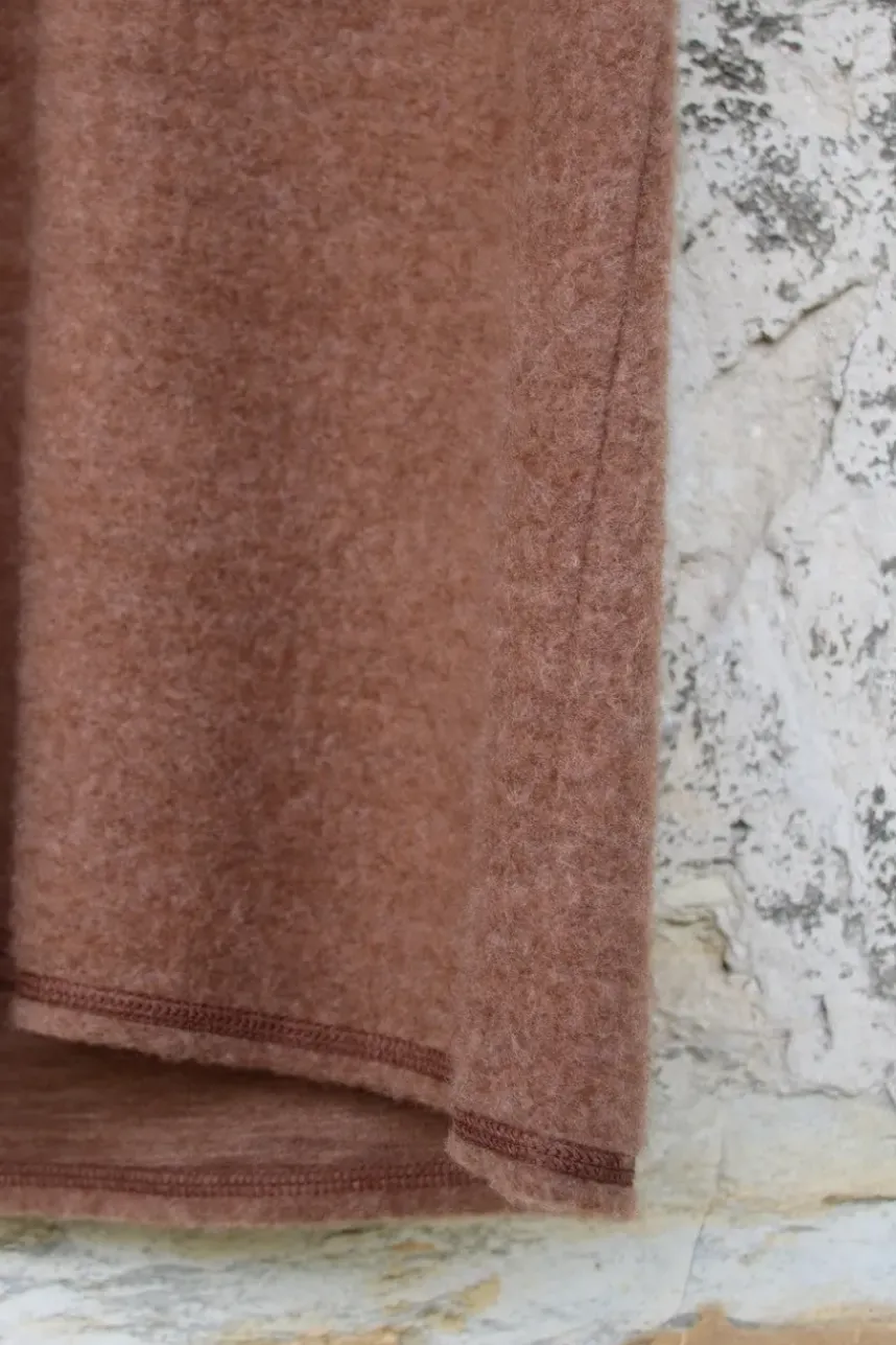 by basics Wende-Kleid 18010 in camel melange/braun - reine, superkuschelige Wolle