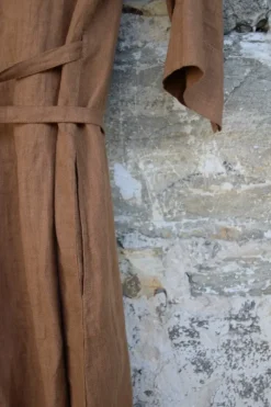 by basics Wickel-Cardigan/Kleid 12015 in camel - softes Leinen