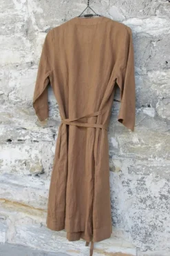 by basics Wickel-Cardigan/Kleid 12015 in camel - softes Leinen