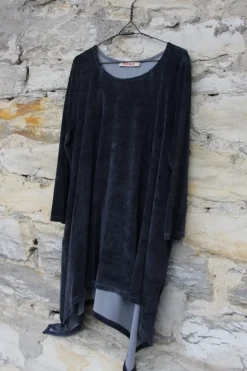 cocon commerz Privatsachen Shirt SAMTHUMOR in dunkelblau - Samt aus Lyocell Tencel