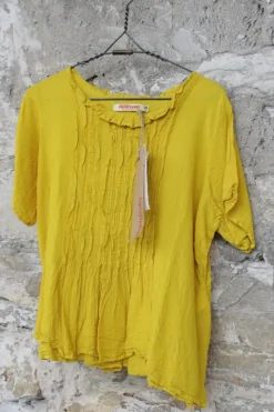 cocon commerz Privatsachen Bluse 2110604 KERAMISCH in gelb - Ecokattun aus reiner Bio-Baumwolle