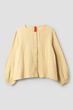 *Ewa i Walla Bluse 44101 ALETTA im hellen lemon (ecru) - softe Winterbaumwolle