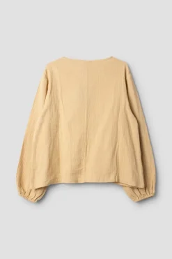 *Ewa i Walla Bluse 44101 ALETTA im hellen lemon (ecru) - softe Winterbaumwolle