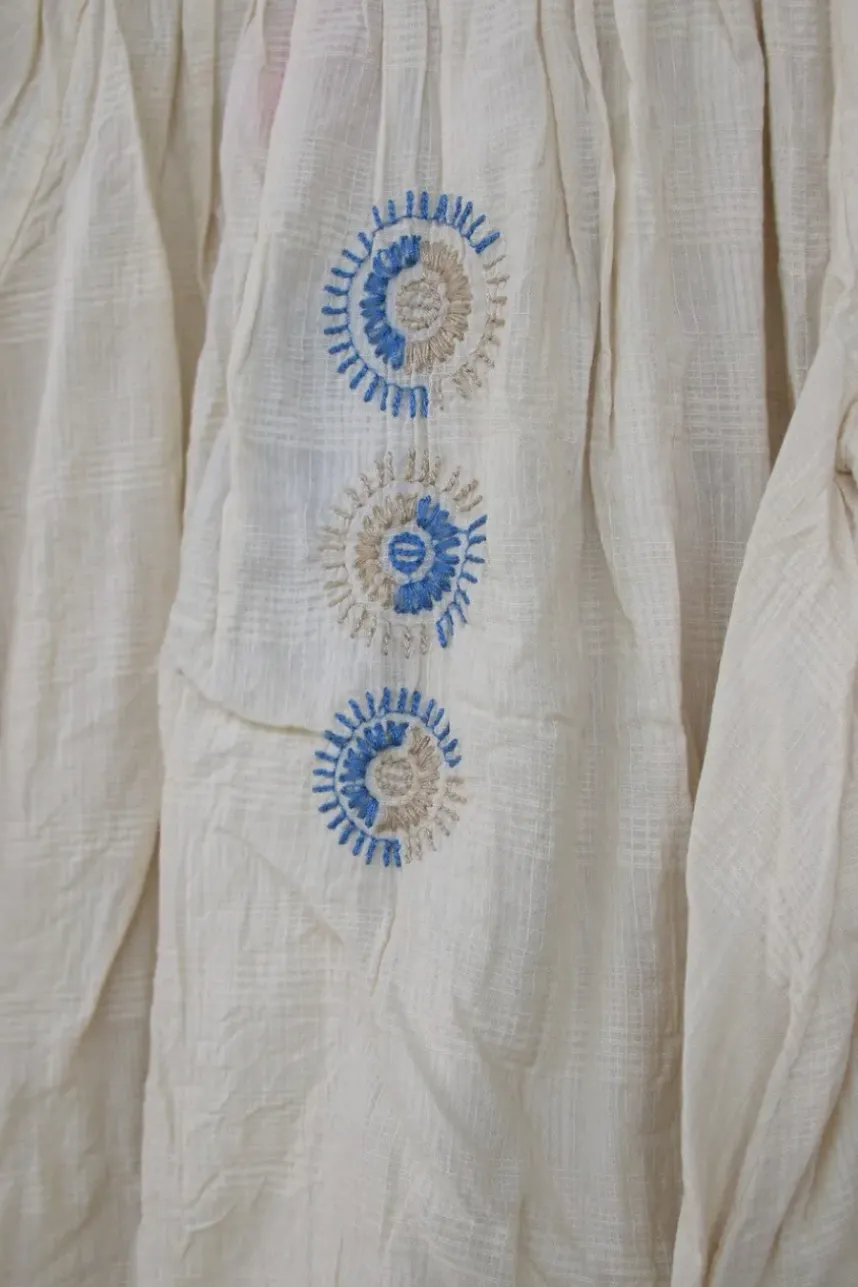 Ewa i Walla Bluse 44776 aus zarten Karogewebe in creme - softer Voile