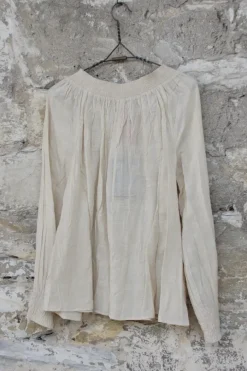 Ewa i Walla Bluse 44776 aus zarten Karogewebe in creme - softer Voile