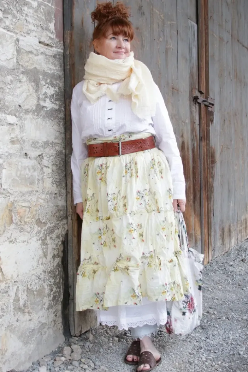 Ewa i Walla Bluse 44983 EMELIE in weiss (white) - reine Knitterbaumwolle