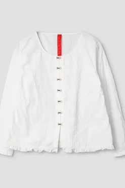 Ewa i Walla Bluse 44983 EMELIE in weiss (white) - reine Knitterbaumwolle