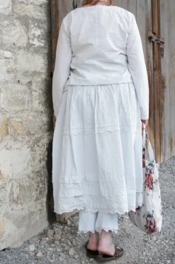 Ewa i Walla Bluse 44983 EMELIE im hellen blaugrau (ice blue) - reine Knitterbaumwolle