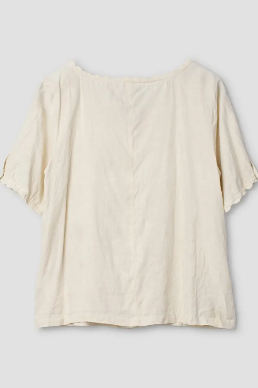 Ewa i Walla Bluse 44955 GABRIELLA in creme (bone white) - softes Leinen
