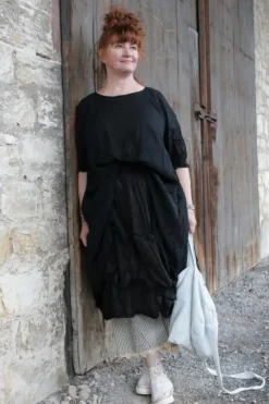 Ewa i Walla Bluse 44962 GERD in schwarz (black) - softe Sushi Voile aus Baumwolle & Viskose