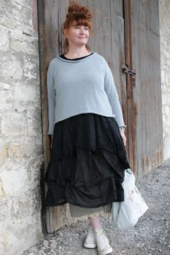 Ewa i Walla Bluse 44962 GERD in schwarz (black) - softe Sushi Voile aus Baumwolle & Viskose