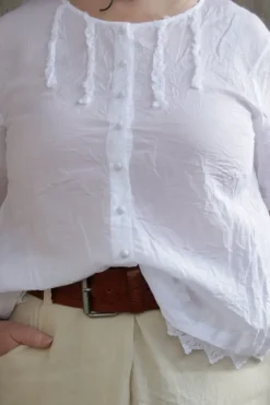 Ewa i Walla Bluse 44982 GUN in weiss (white) - Sushi Voile aus softer Baumwolle & Viskose