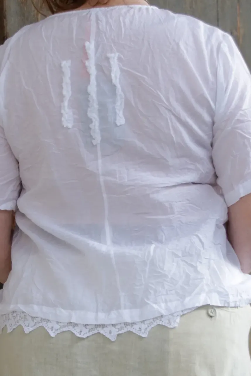 Ewa i Walla Bluse 44982 GUN in weiss (white) - Sushi Voile aus softer Baumwolle & Viskose