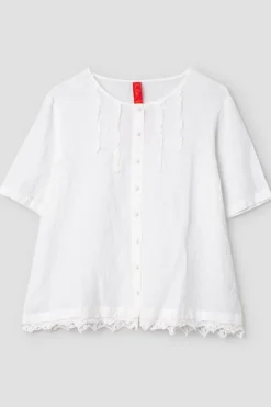 Ewa i Walla Bluse 44982 GUN in weiss (white) - Sushi Voile aus softer Baumwolle & Viskose