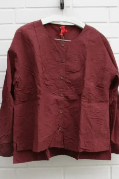 *Ewa i Walla Bluse 44103 IRELA in burgunder rot (burgundy) - reine Knitterbaumwolle