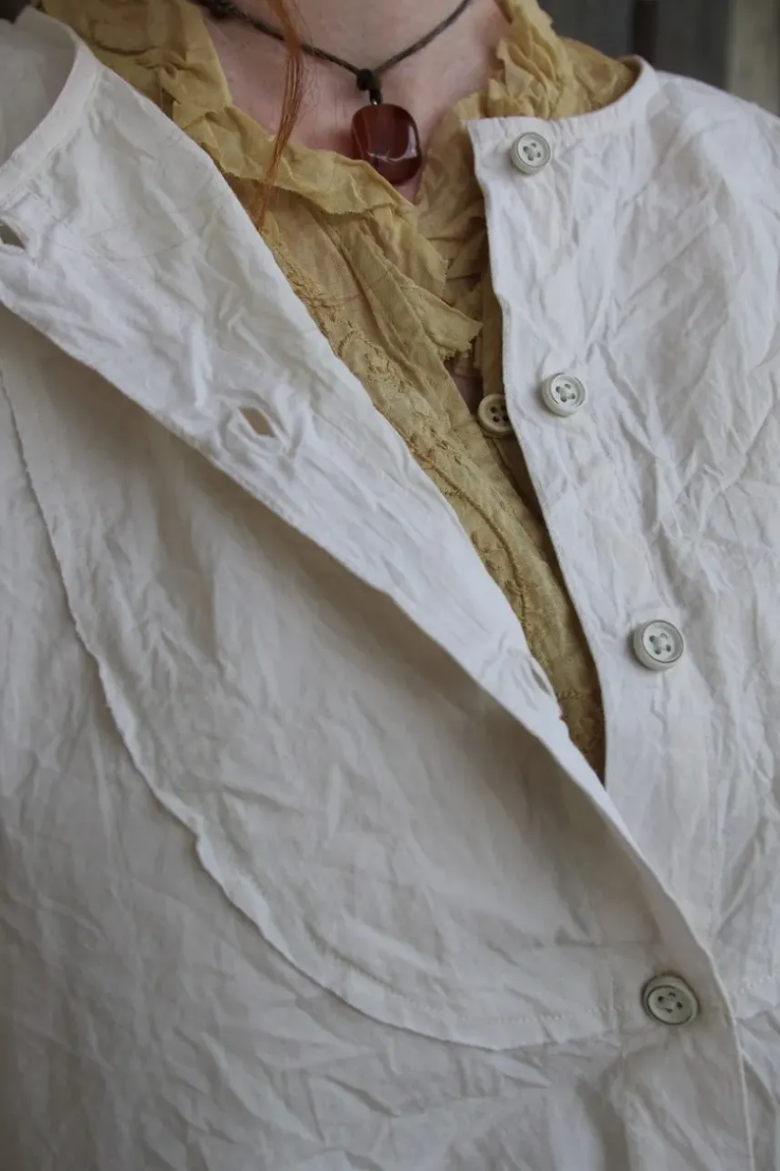 *Ewa i Walla Bluse 44103 IRELA in cremeweiß (cream) - reine Knitterbaumwolle