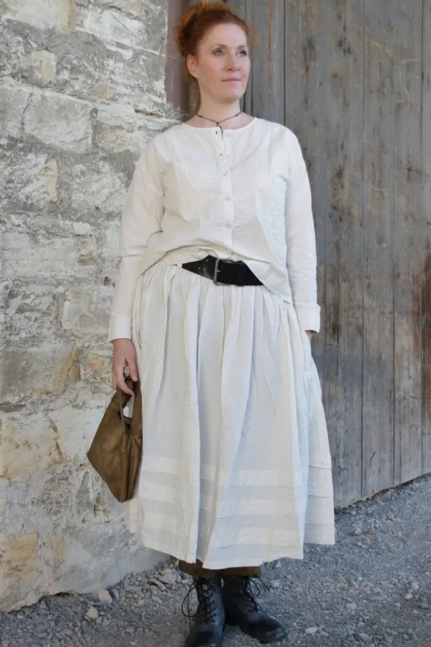 *Ewa i Walla Bluse 44103 IRELA in cremeweiß (cream) - reine Knitterbaumwolle