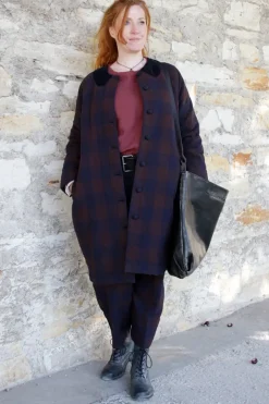 *Ewa i Walla Bluse 44102 JOAN in burgunder rot (burgundy) - softe Winterbaumwolle