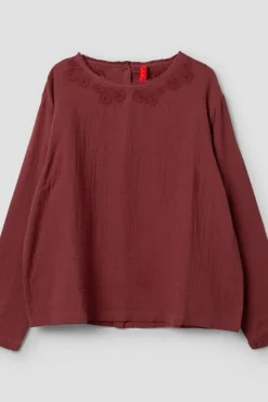 *Ewa i Walla Bluse 44102 JOAN in burgunder rot (burgundy) - softe Winterbaumwolle