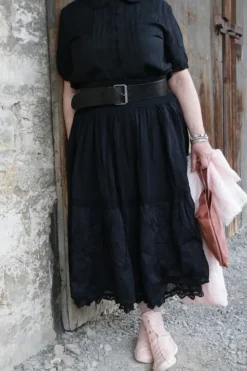 Ewa i Walla Bluse 44960 SAGA in schwarz (black) - softer Sushi Voile aus Baumwolle & Viskose