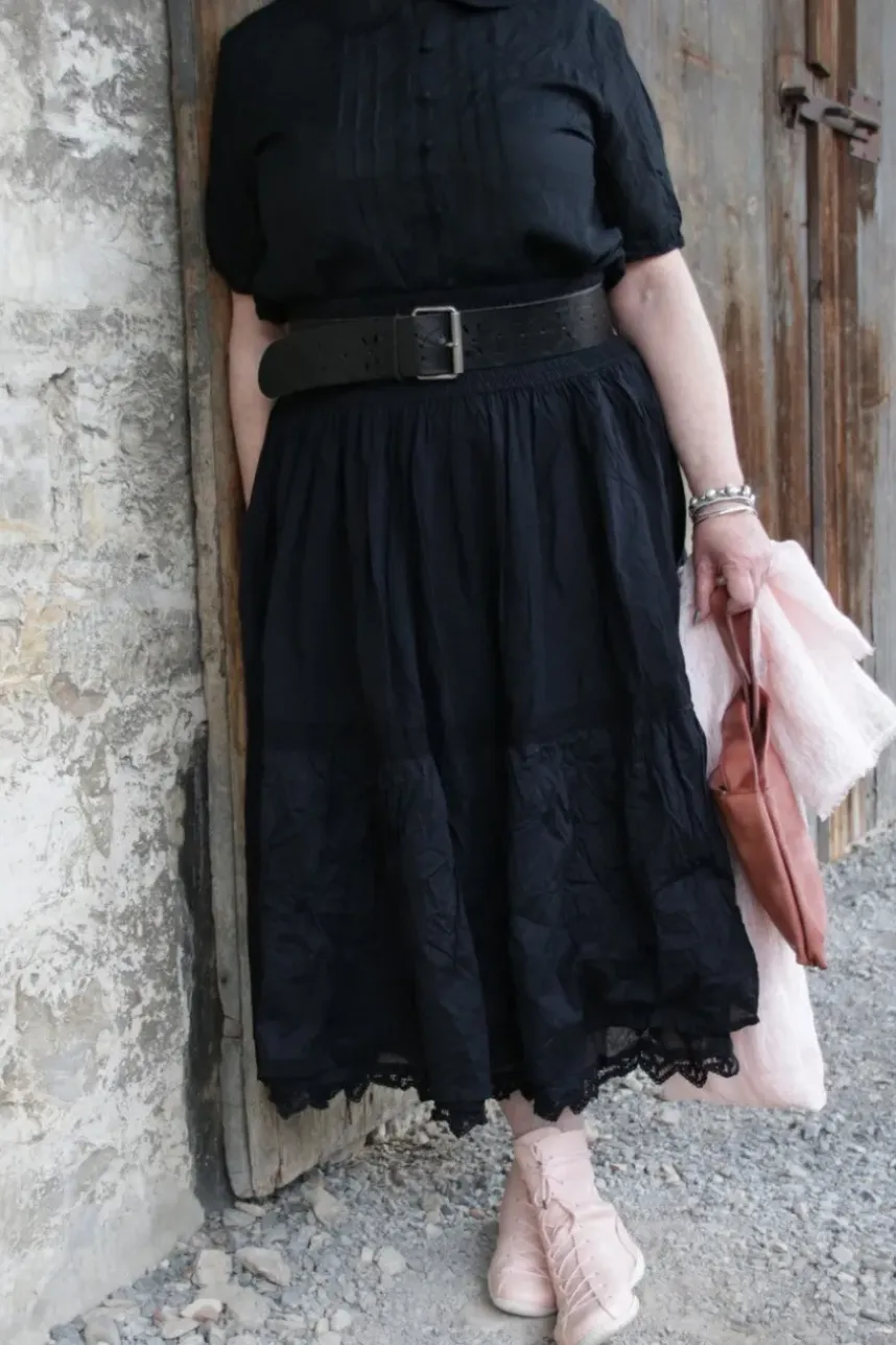Ewa i Walla Bluse 44960 SAGA in schwarz (black) - softer Sushi Voile aus Baumwolle & Viskose