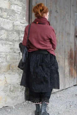 *Ewa i Walla Bluse 44104 SIGYN in burgunder rot (burgundy) - softe Winterbaumwolle