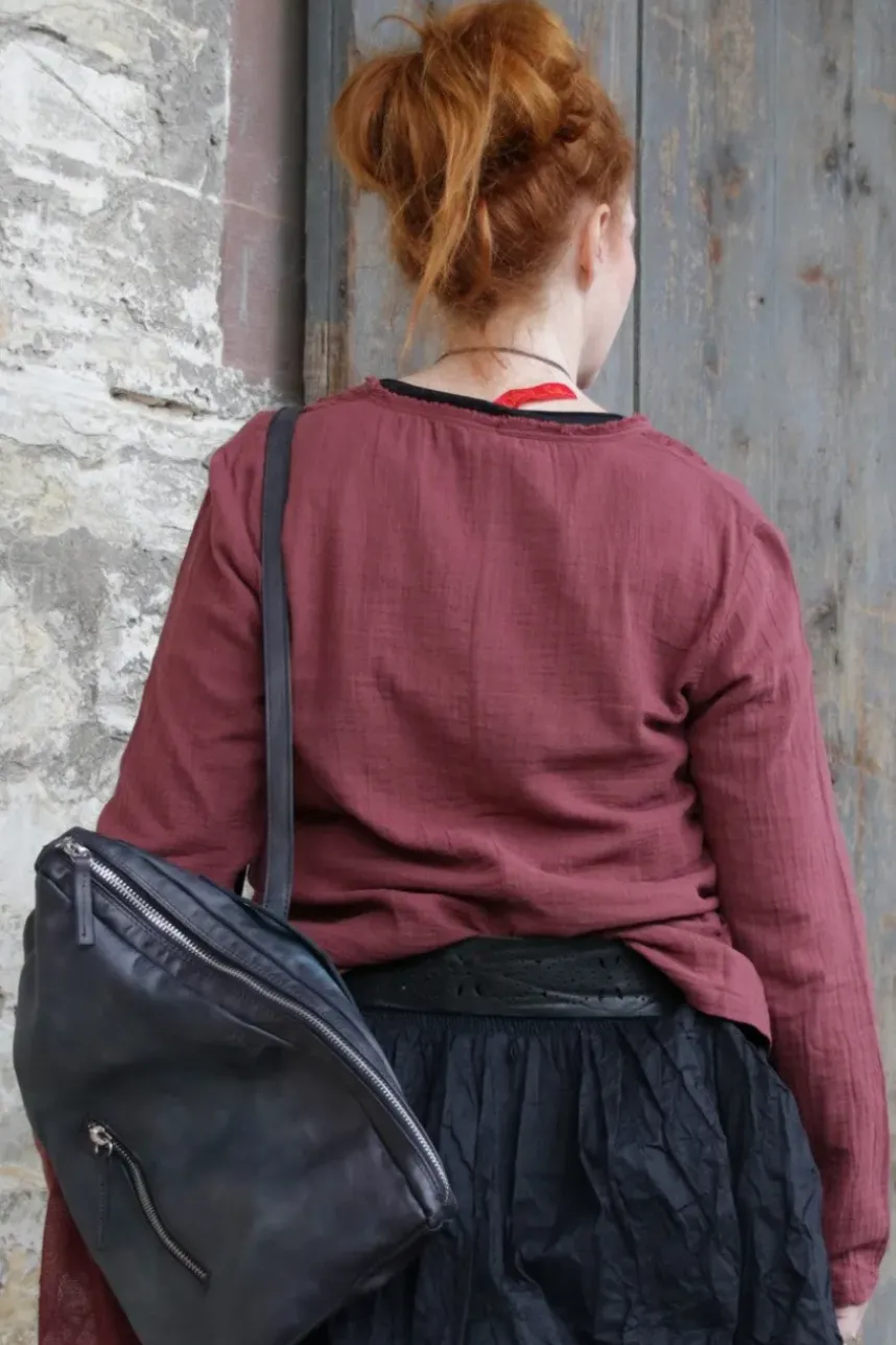 *Ewa i Walla Bluse 44104 SIGYN in burgunder rot (burgundy) - softe Winterbaumwolle