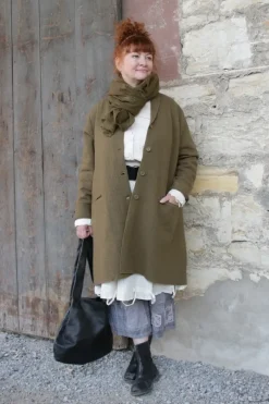 *Ewa i Walla Bluse 44105 VALFRIED in natur (cream) - reine Knitterbaumwolle