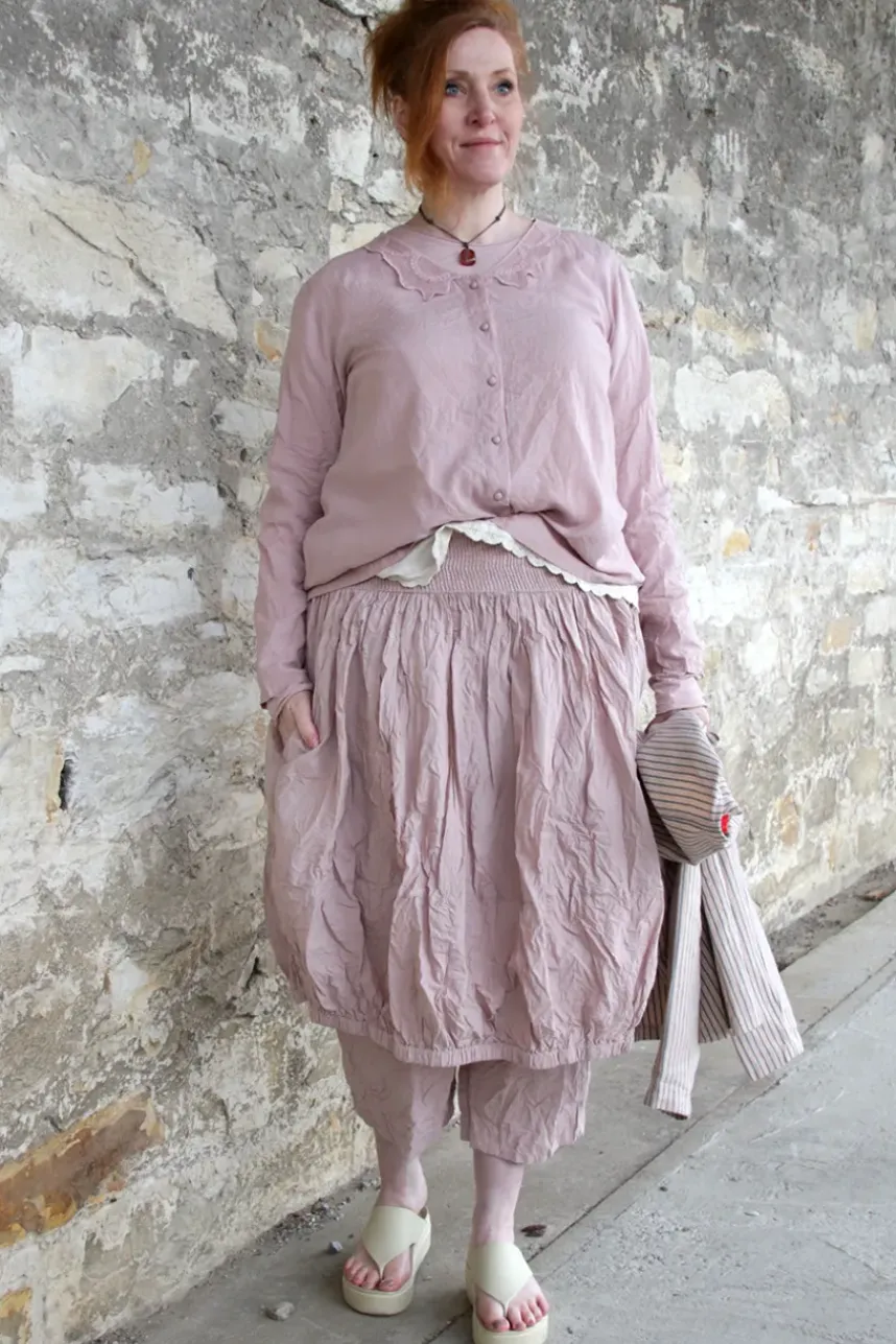 Ewa i Walla Bluse AGNA 44123 in rose (pale mauve) - Sushi Voile aus Baumwolle und Viskose