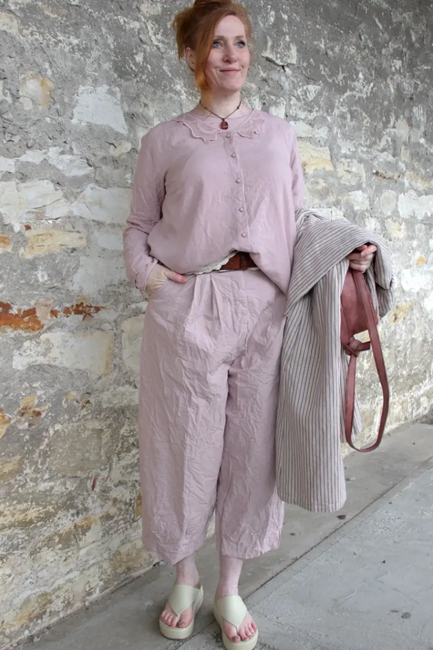 Ewa i Walla Bluse AGNA 44123 in rose (pale mauve) - Sushi Voile aus Baumwolle und Viskose