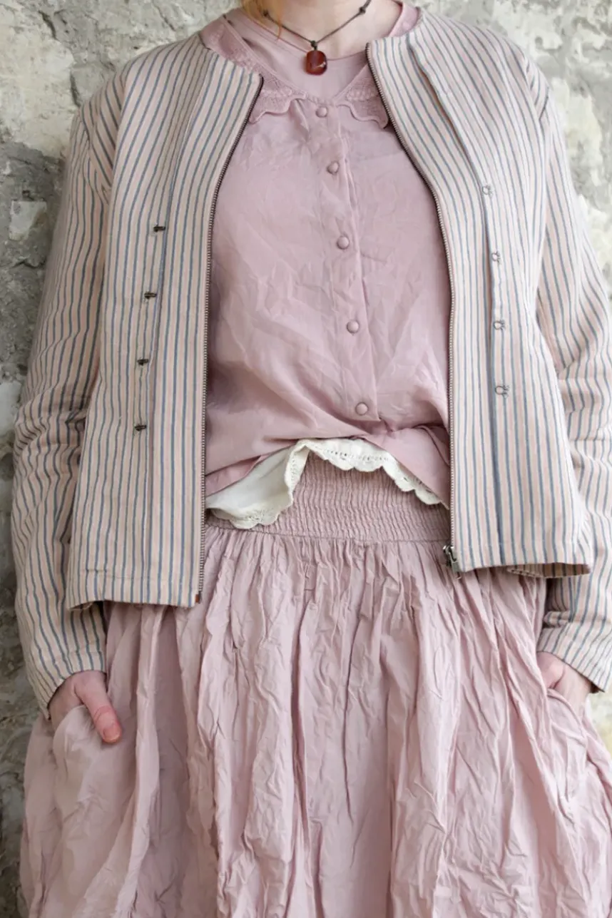 Ewa i Walla Bluse AGNA 44123 in rose (pale mauve) - Sushi Voile aus Baumwolle und Viskose