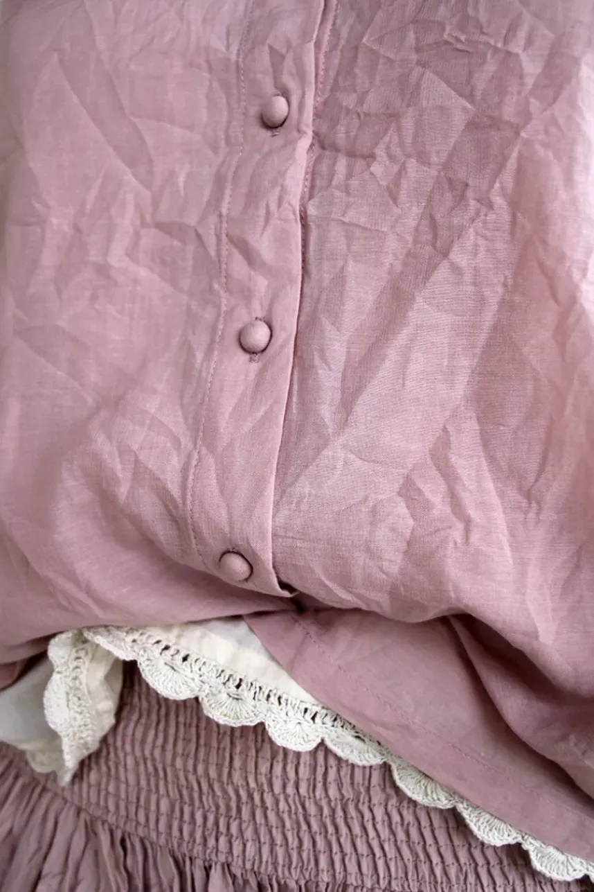 Ewa i Walla Bluse AGNA 44123 in rose (pale mauve) - Sushi Voile aus Baumwolle und Viskose