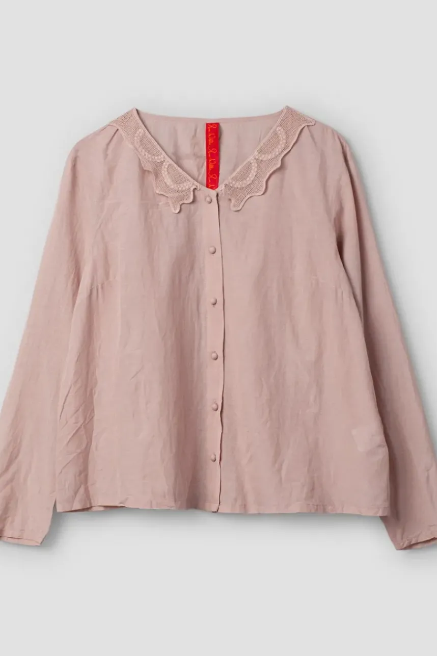 Ewa i Walla Bluse AGNA 44123 in rose (pale mauve) - Sushi Voile aus Baumwolle und Viskose