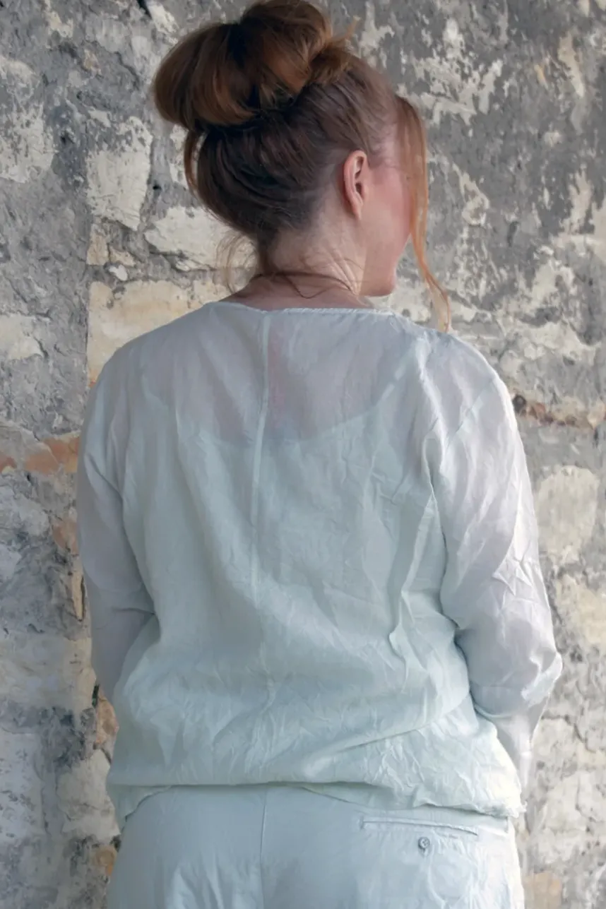 Ewa i Walla Bluse AGNA 44123 in zartem mint (soft jade) - Sushi Voile aus Baumwolle und Viskose