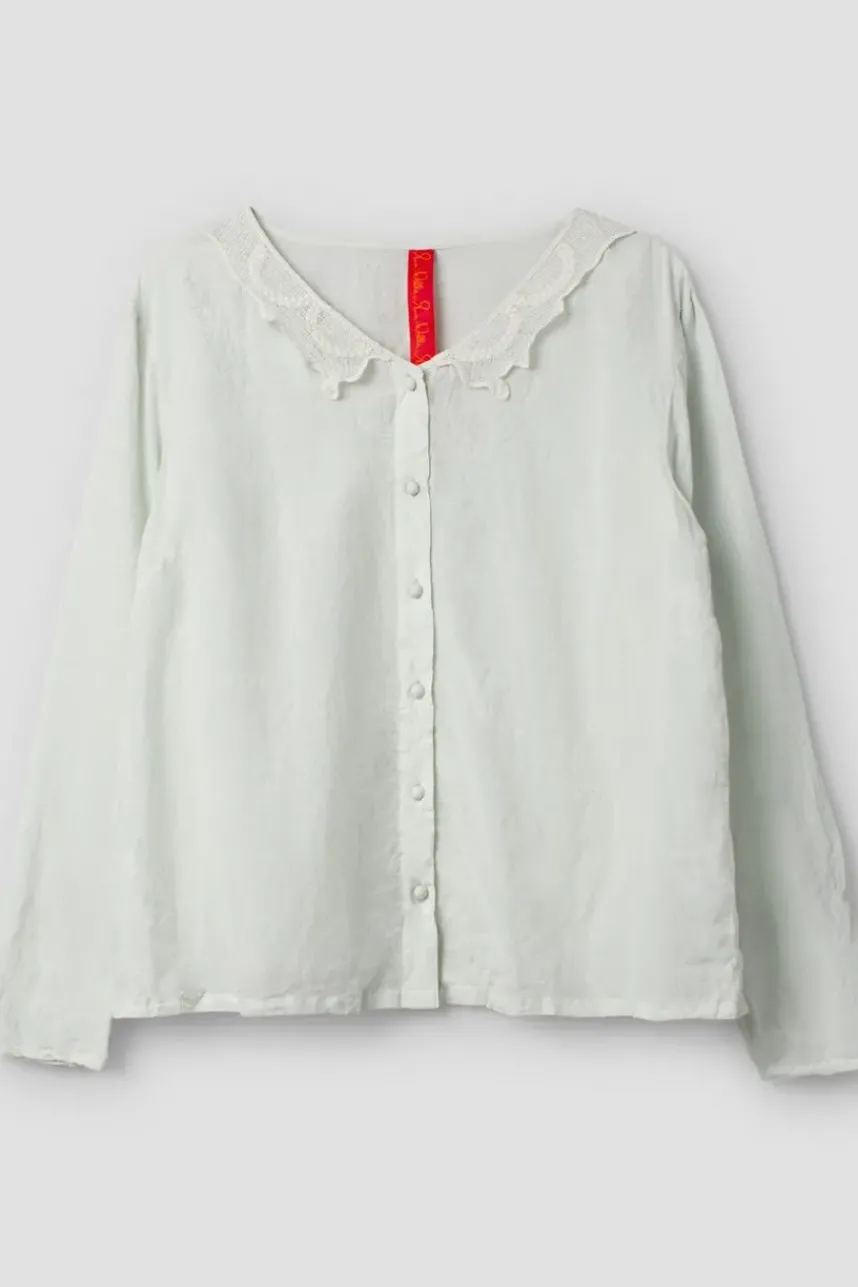 Ewa i Walla Bluse AGNA 44123 in zartem mint (soft jade) - Sushi Voile aus Baumwolle und Viskose