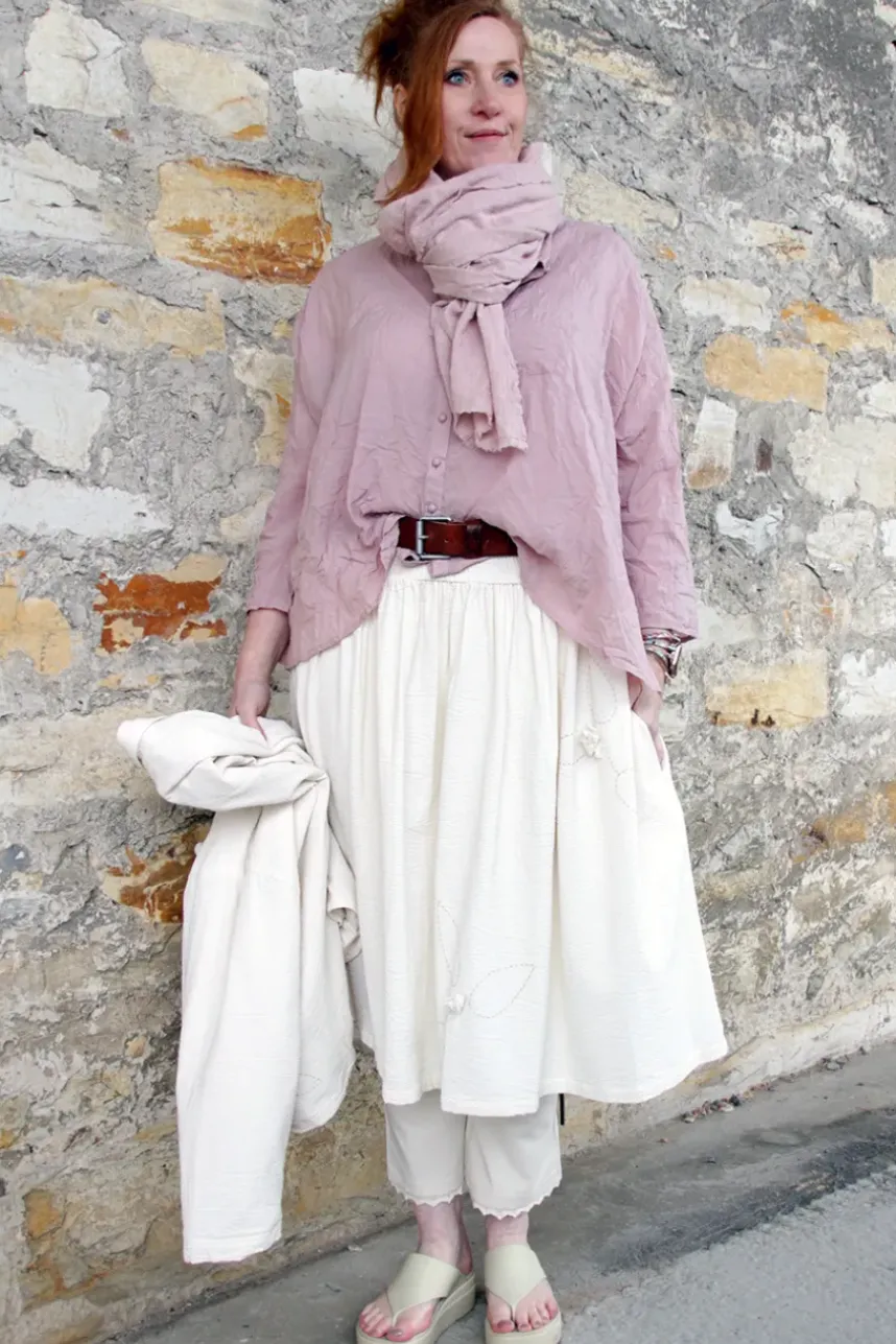 Ewa i Walla Bluse ERIS 44125 in rose (pale mauve) - Sushi Voile aus Baumwolle und Viskose