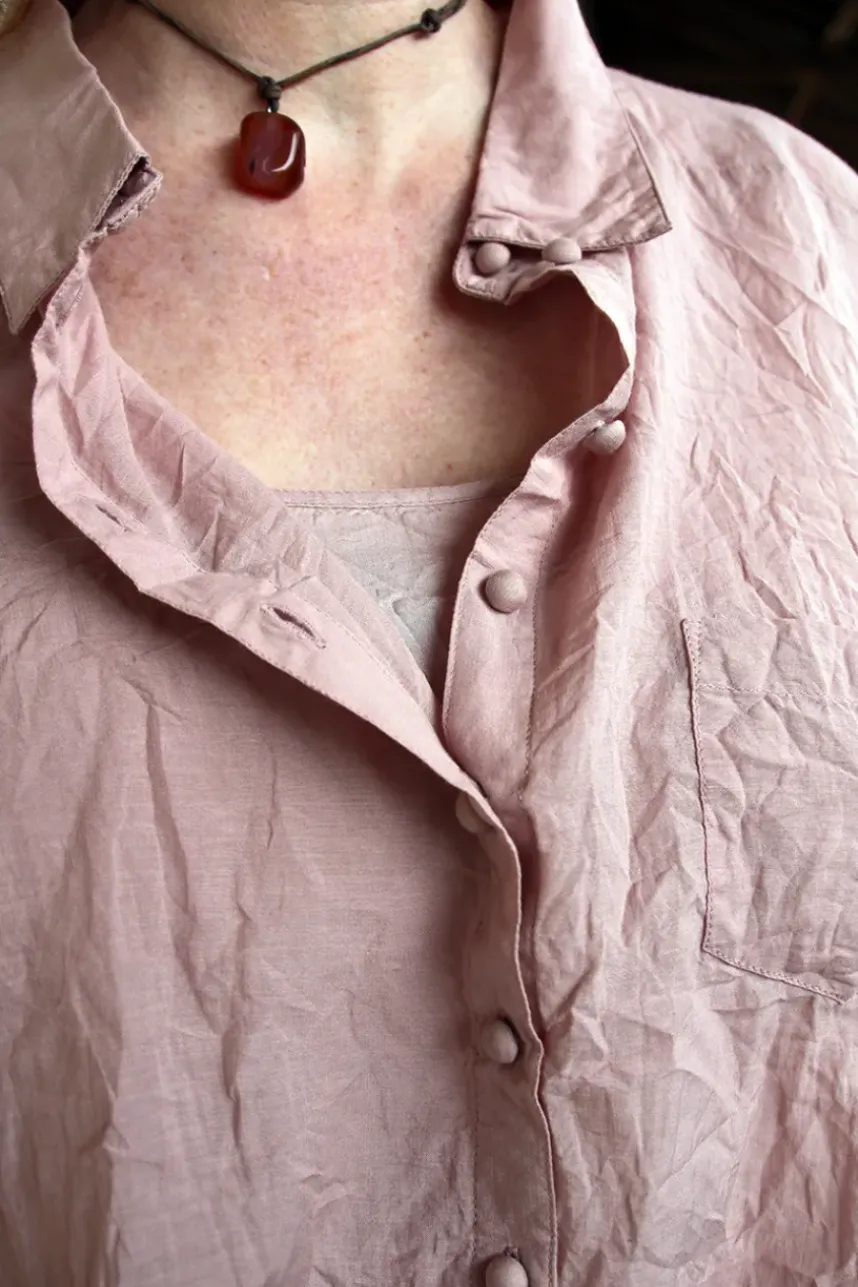 Ewa i Walla Bluse ERIS 44125 in rose (pale mauve) - Sushi Voile aus Baumwolle und Viskose