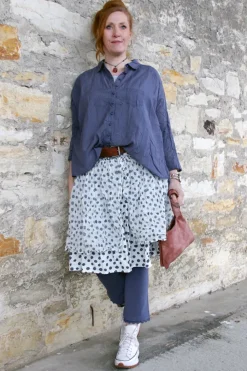 Ewa i Walla Bluse ERIS 44125 in blau (blue) - Sushi Voile aus Baumwolle und Viskose