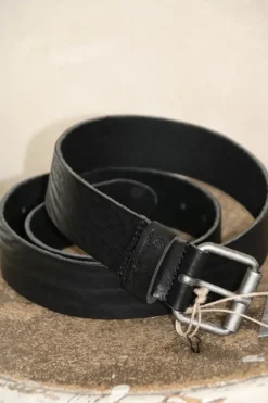 Ewa i Walla Gürtel 99163 (120cm x 4cm) in schwarz - robustes Leder