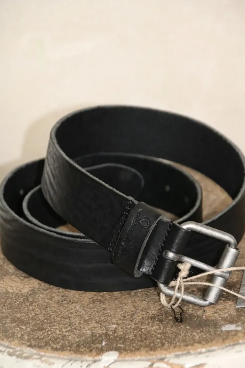 Ewa i Walla Gürtel 99163 (120cm x 4cm) in schwarz - robustes Leder