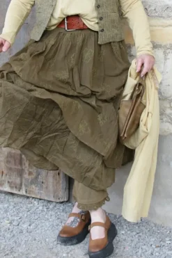 Ewa i Walla Gürtel 99162 (125cm x 6cm) in vintage camel - robustes Leder
