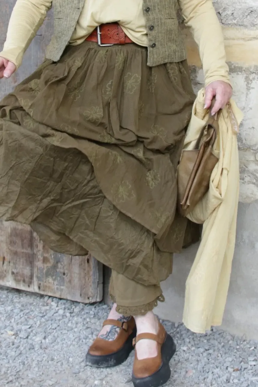 Ewa i Walla Gürtel 99162 (125cm x 6cm) in vintage camel - robustes Leder