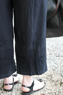 Ewa i Walla Hose 11396 AMINA in schwarz (black) - reine Knitterbaumwolle