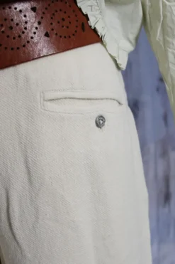 Ewa i Walla Hose 11397 BOTVI in creme (bone white) - softer Twill aus Leinen & Baumwolle